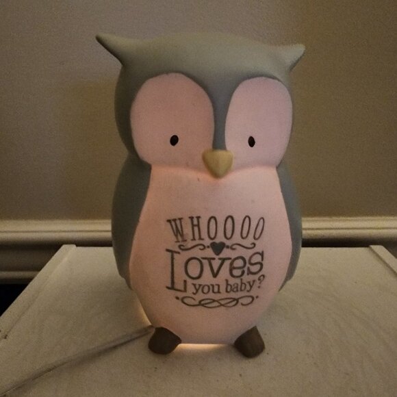 Grasslands Road Owl Whoooo Loves You Baby Desktop Light NWT - Picture 2 of 10